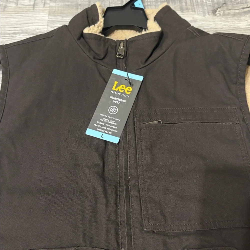 LEE sherpa lined workwear vest
